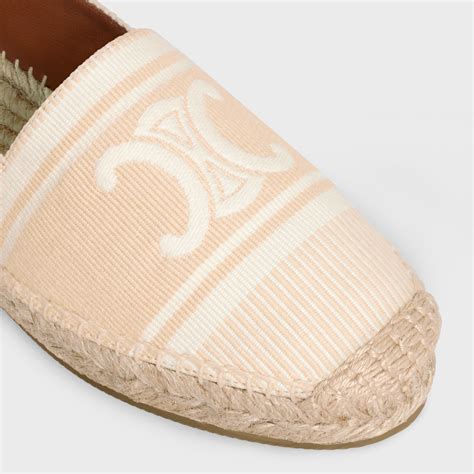 celine leather espadrille|LES ESPADRILLES CELINE in TRIOMPHE JACQUARD CANVAS.